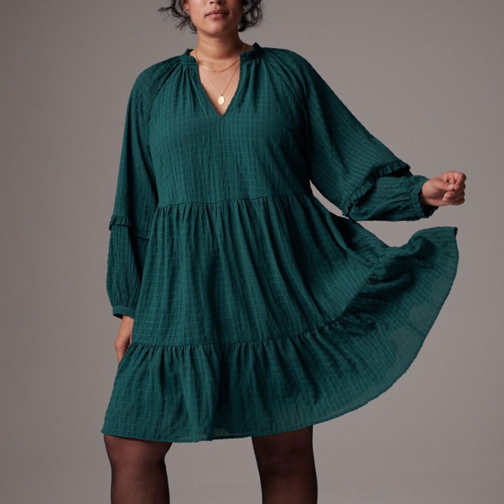 Anthropologie NWOT Anne Tiered Tunic Dress | Plus Size 3X